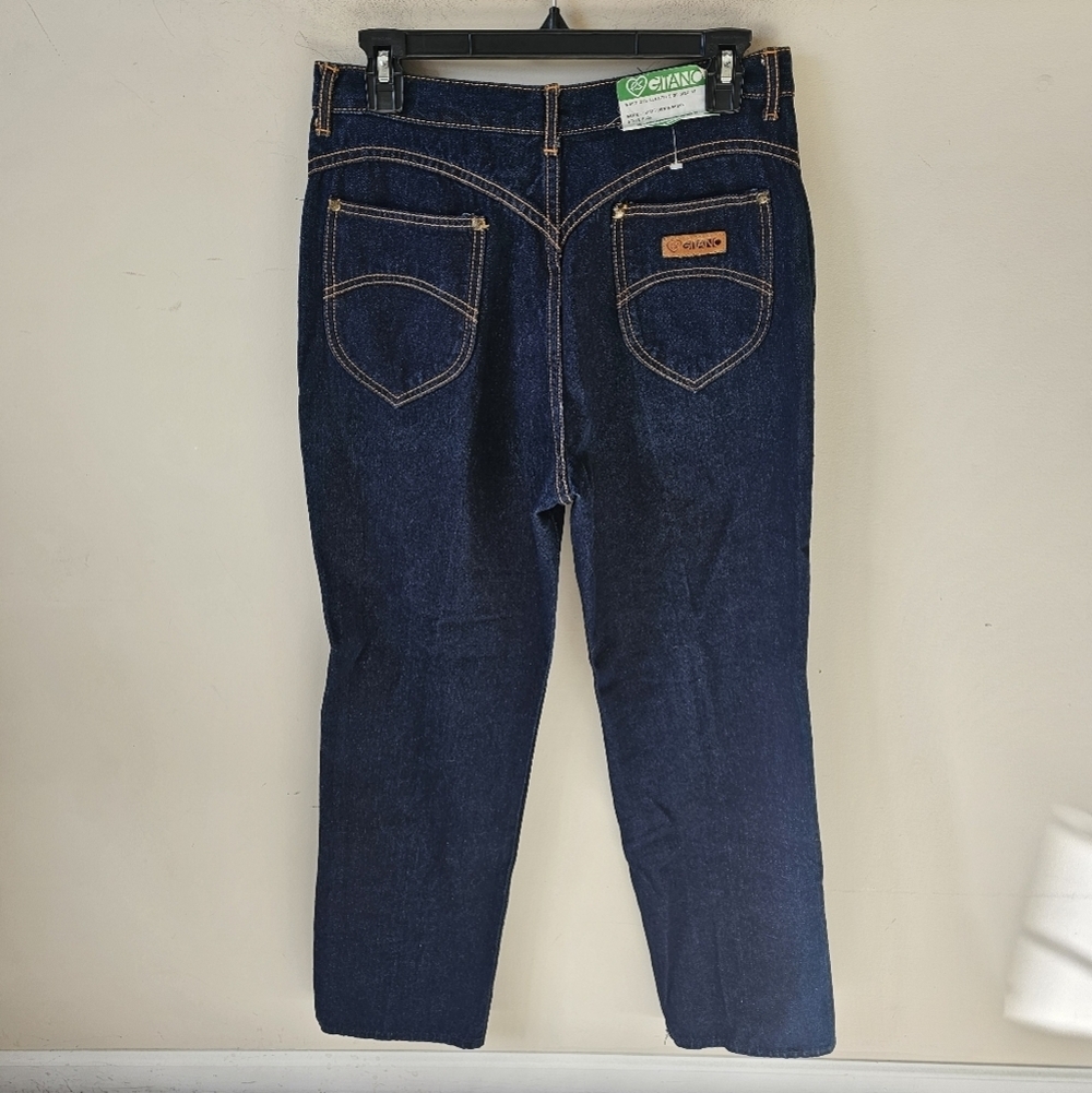 Vintage 80's 90's Deadstock Gitano Dark Blue Straight Leg Jeans Sz. 30